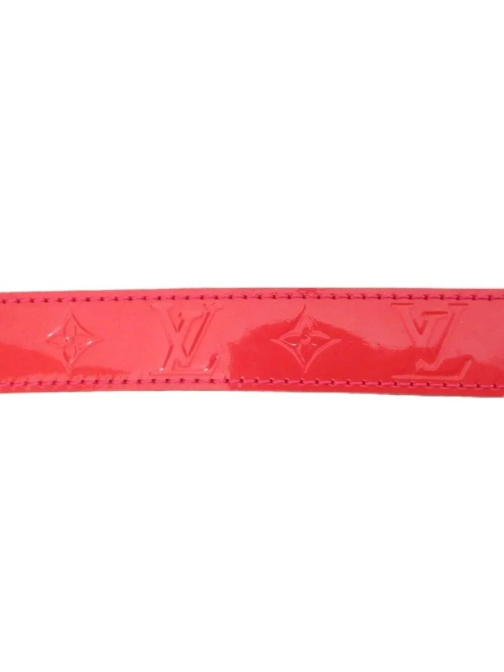 Louis Vuitton Ceinture Vernis Monogram Belt Logo Eyelet All Over Pattern 32 80